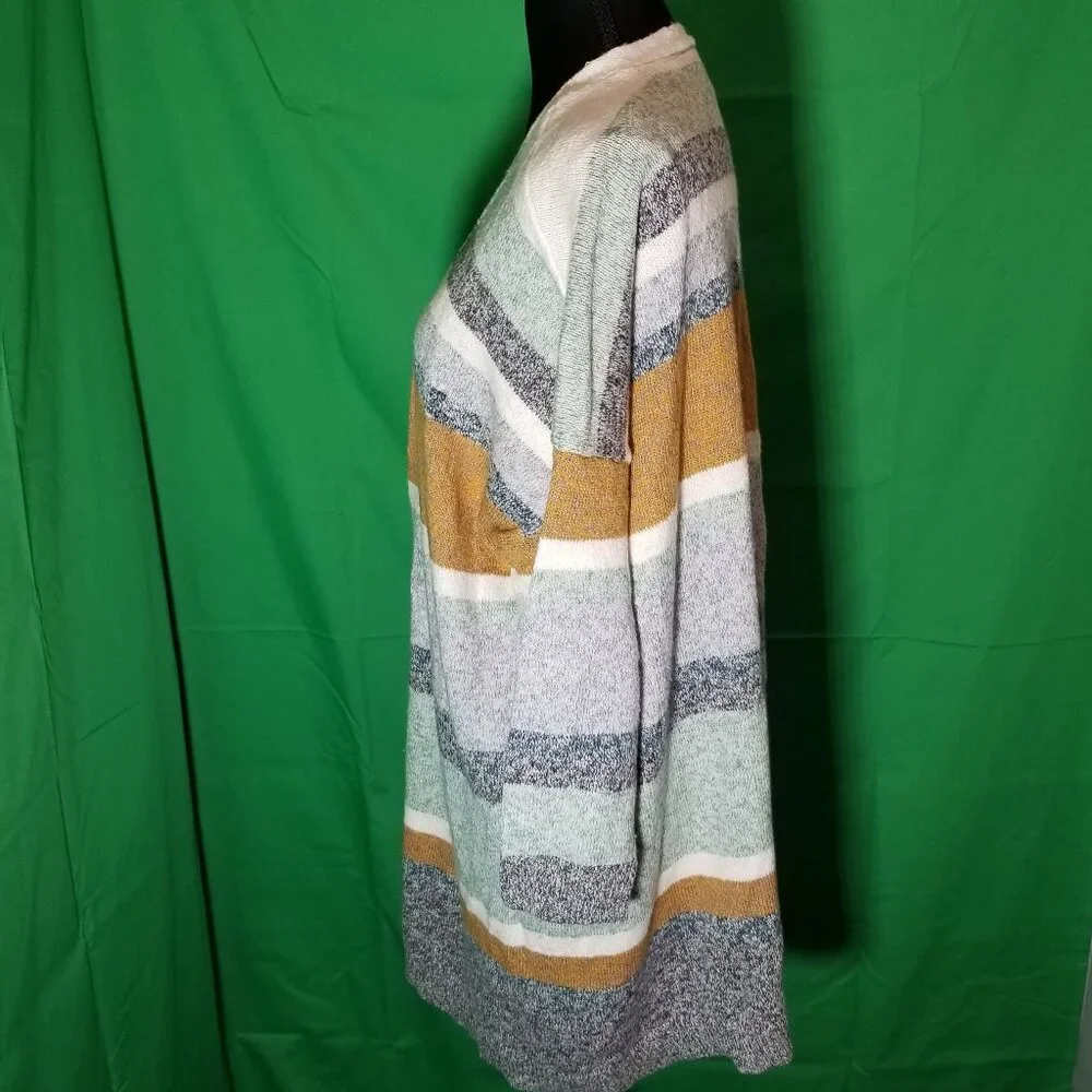 Lane Bryant Womens Size 18/20 Striped Cardigan Colorful Office Party Retro Cozy